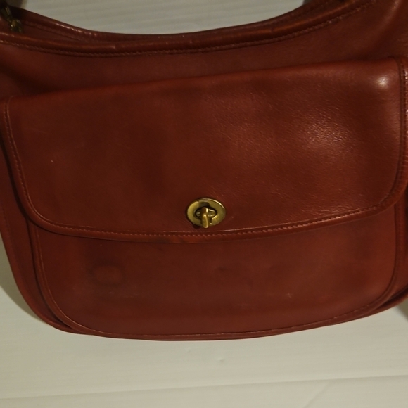 Vintage COACH Red Taft Leather Crossbody Bag #9980 – Classic & Rare - Picture 6 of 16